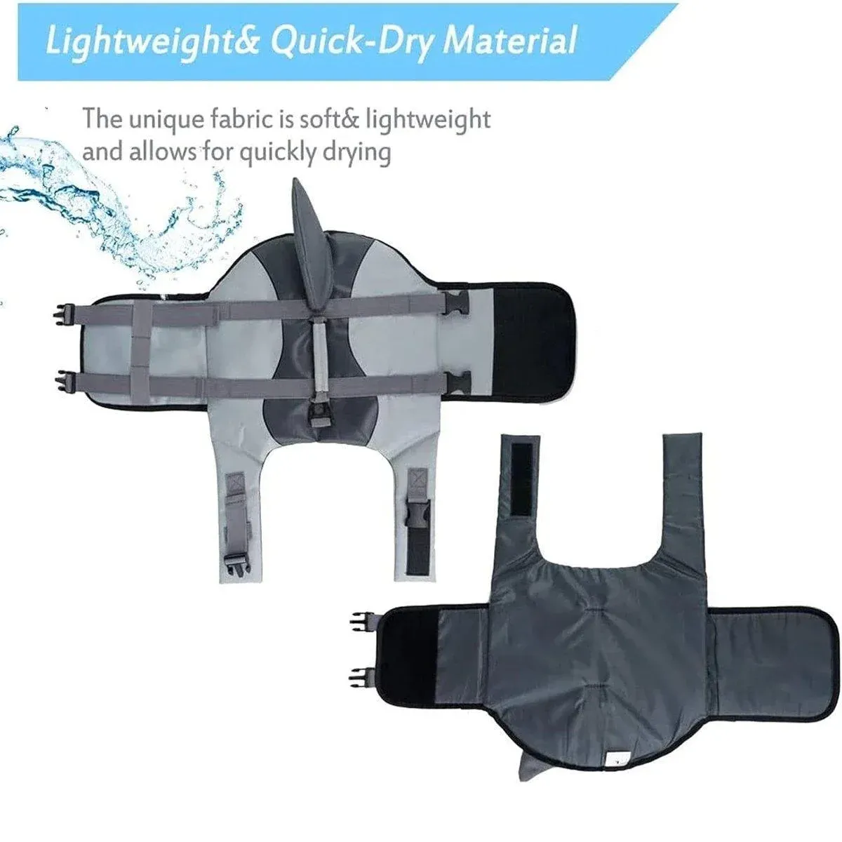Dog Life Jacket for Swimming - Adjustable Pet Swim Vest 8 Pet Life Jacket Dog Swim Vest Outdoor Water Gear for Summer Swimming Activities - Grey L – photo 8