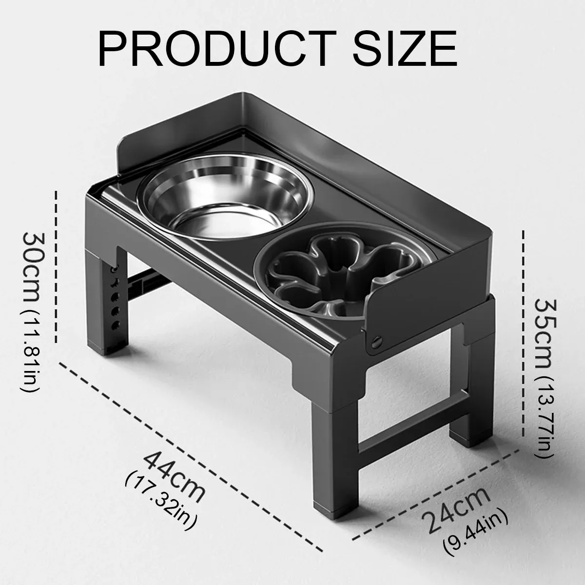 Adjustable Elevated Dog Bowl with Stainless Steel Bowls 3 Height Adjustable Pet Feeding Bowl Dog Bowl Elevated Pet Dish Food Water Bowl – photo 3