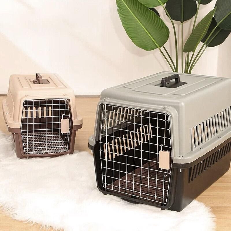 Portable Pet Travel Carrier for Cats, Small Dogs & Rabbits 7 Portable Pet Travel Carrier Crate for Dog Cat Rabbit Ventilated Transport Box - Blue – photo 7