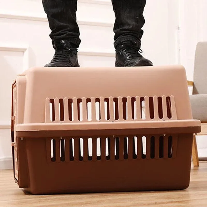 Portable Pet Travel Carrier for Cats, Small Dogs & Rabbits 11 Portable Pet Travel Carrier Crate for Dog Cat Rabbit Ventilated Transport Box - Blue – photo 11