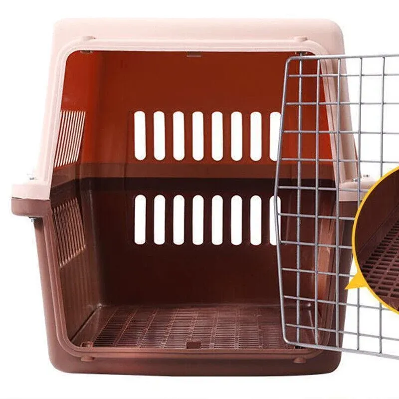 Portable Pet Travel Carrier for Cats, Small Dogs & Rabbits 12 Portable Pet Travel Carrier Crate for Dog Cat Rabbit Ventilated Transport Box - Blue – photo 12