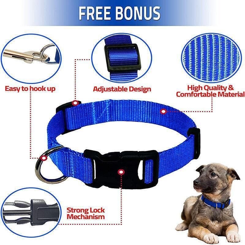 Size Adjustable Nylon Dog Collar - 5 Colours 5 S Size Dog Puppy Pet Collar Adjustable Nylon Toy Small Pink Blue Red Black - Grey – photo 5