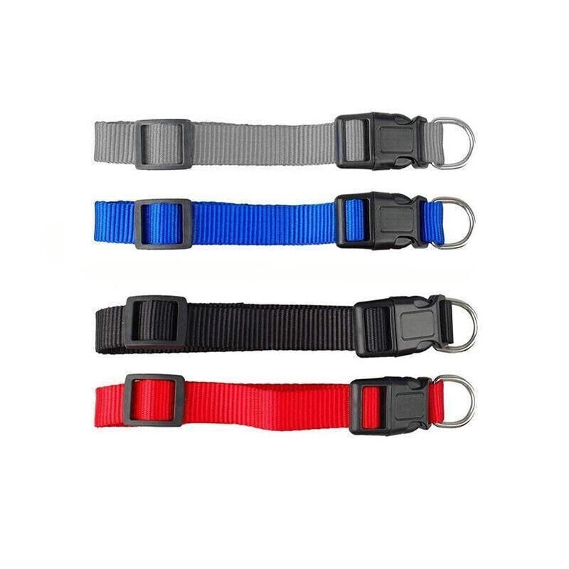 Size Adjustable Nylon Dog Collar - 5 Colours 8 S Size Dog Puppy Pet Collar Adjustable Nylon Toy Small Pink Blue Red Black - Grey – photo 9