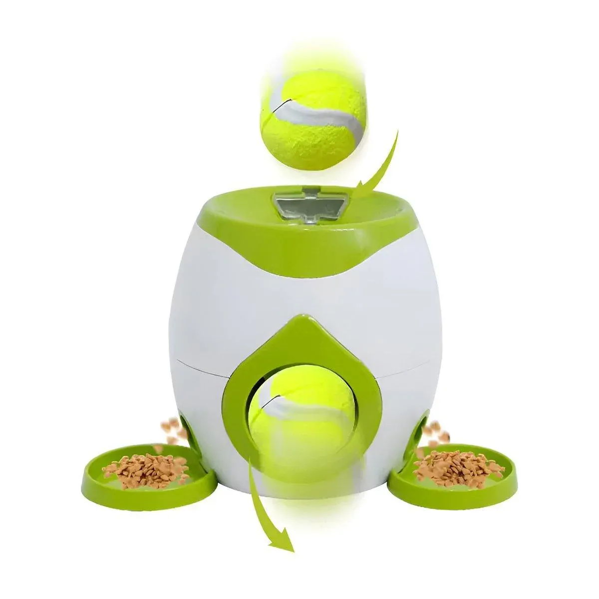 Interactive Dog Tennis Ball Feeder & Treat Training Toy 10 Interactive Dog Toy Tennis Feeder Machine for Training and Treat Rewards - Grey – photo 10