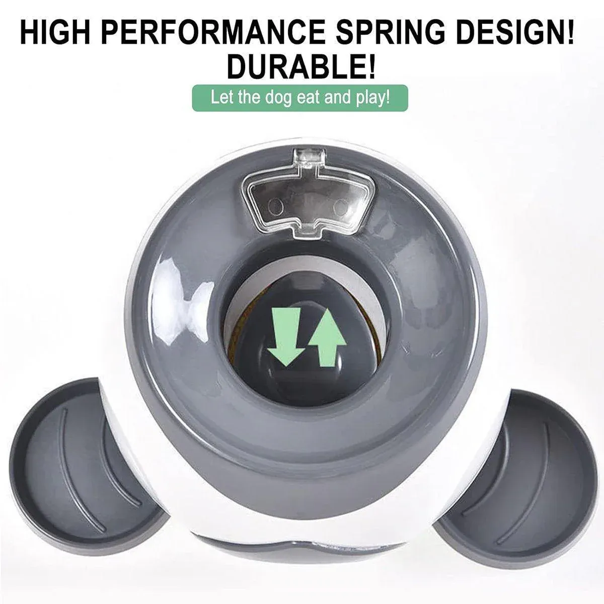 Interactive Dog Tennis Ball Feeder & Treat Training Toy 11 Interactive Dog Toy Tennis Feeder Machine for Training and Treat Rewards - Grey – photo 11