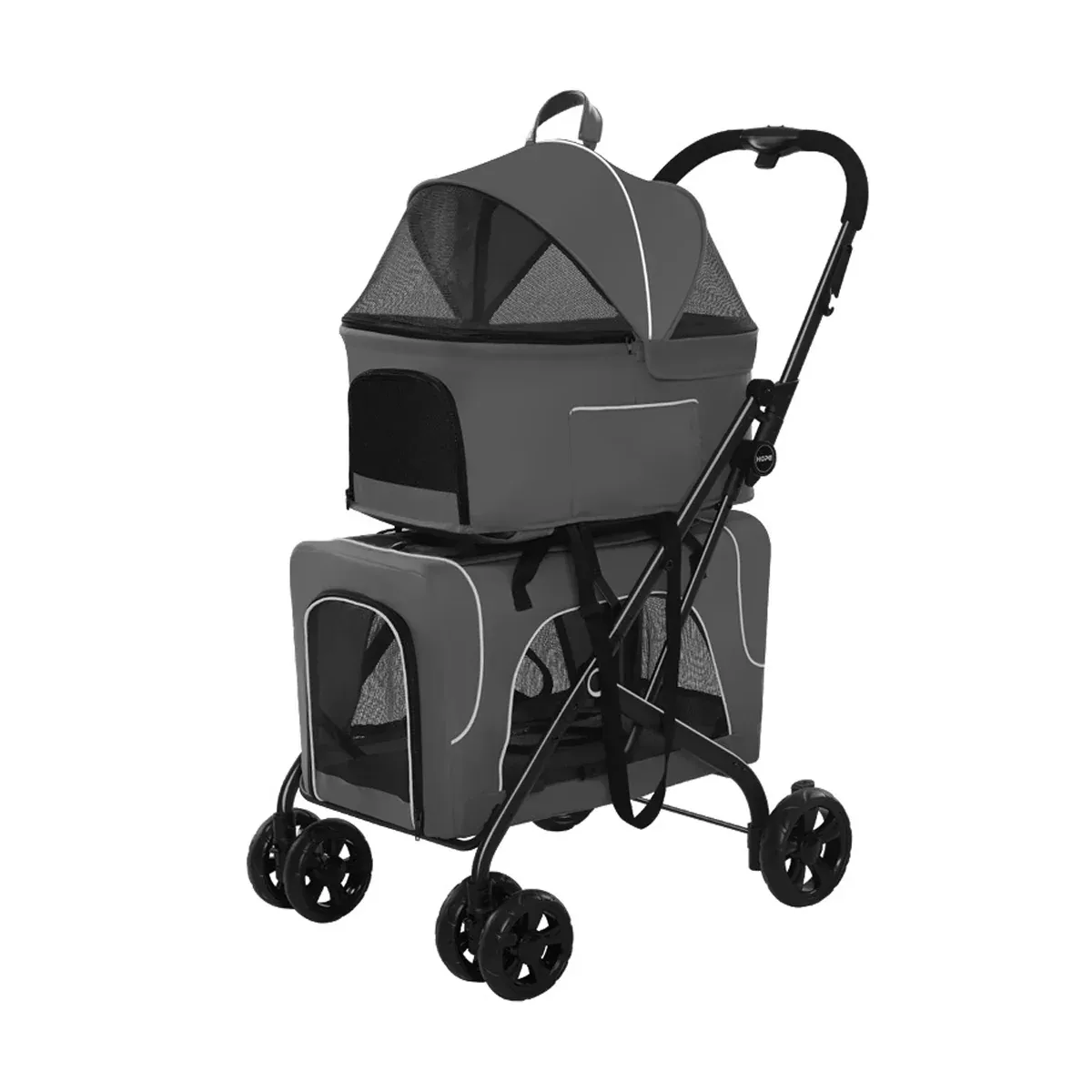 3 in 1 Pet Stroller, Carrier & Backpack for Cats & Small Dogs 2 3 in 1 Portable Folding Pet Stroller Outdoor Travel Double Deck Cat Dog Carrier – photo 2