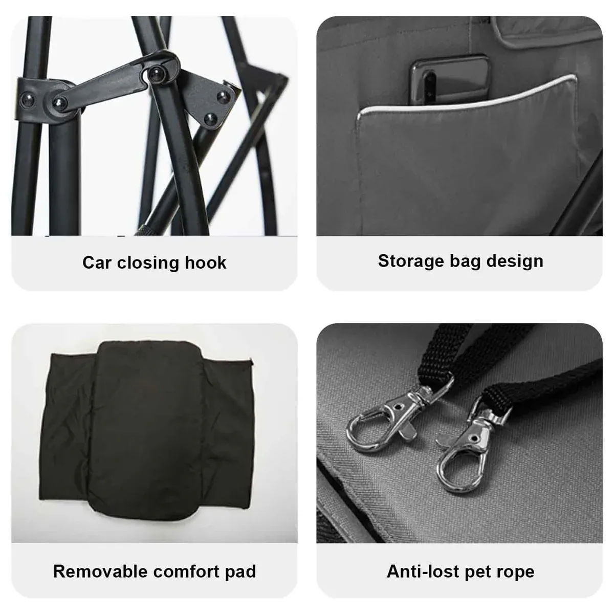 3 in 1 Pet Stroller, Carrier & Backpack for Cats & Small Dogs 8 3 in 1 Portable Folding Pet Stroller Outdoor Travel Double Deck Cat Dog Carrier – photo 8