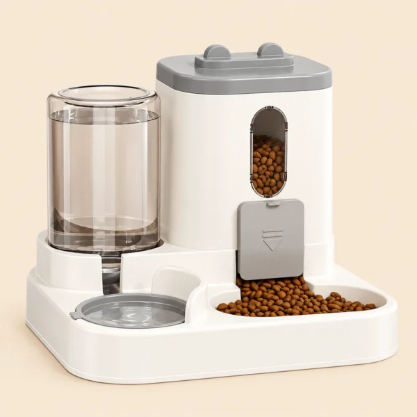 2-in-1 Automatic Cat Food & Water Dispenser
