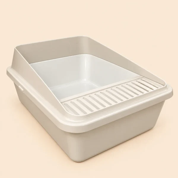 High Back Cat Litter Tray Large - Pet Fresh Clean Kitten Toilet Box