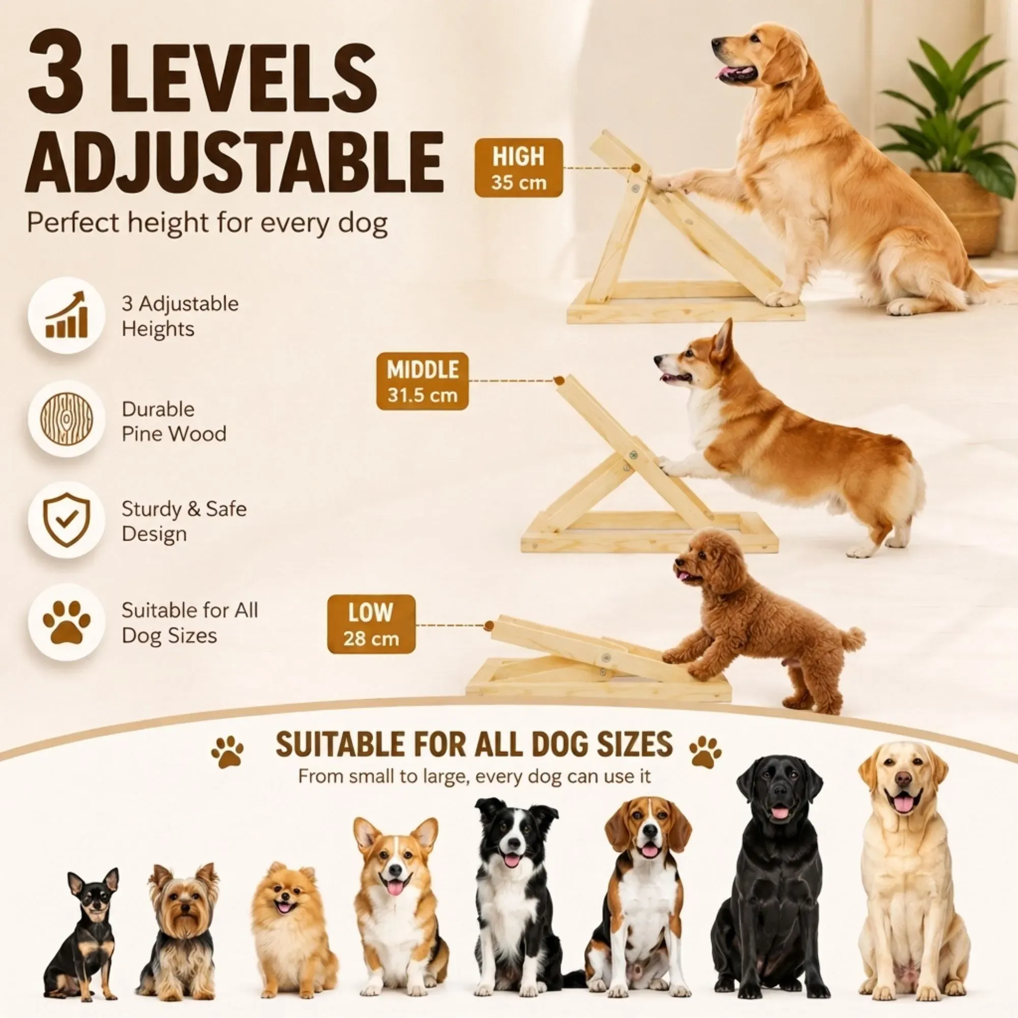 Dog Nail Scratch Board with Treat Drawer 6 CARLA HOME Dog Nail Scratch Board with Snack Box, Height Adjustable Puppy Nail Pet – photo 6