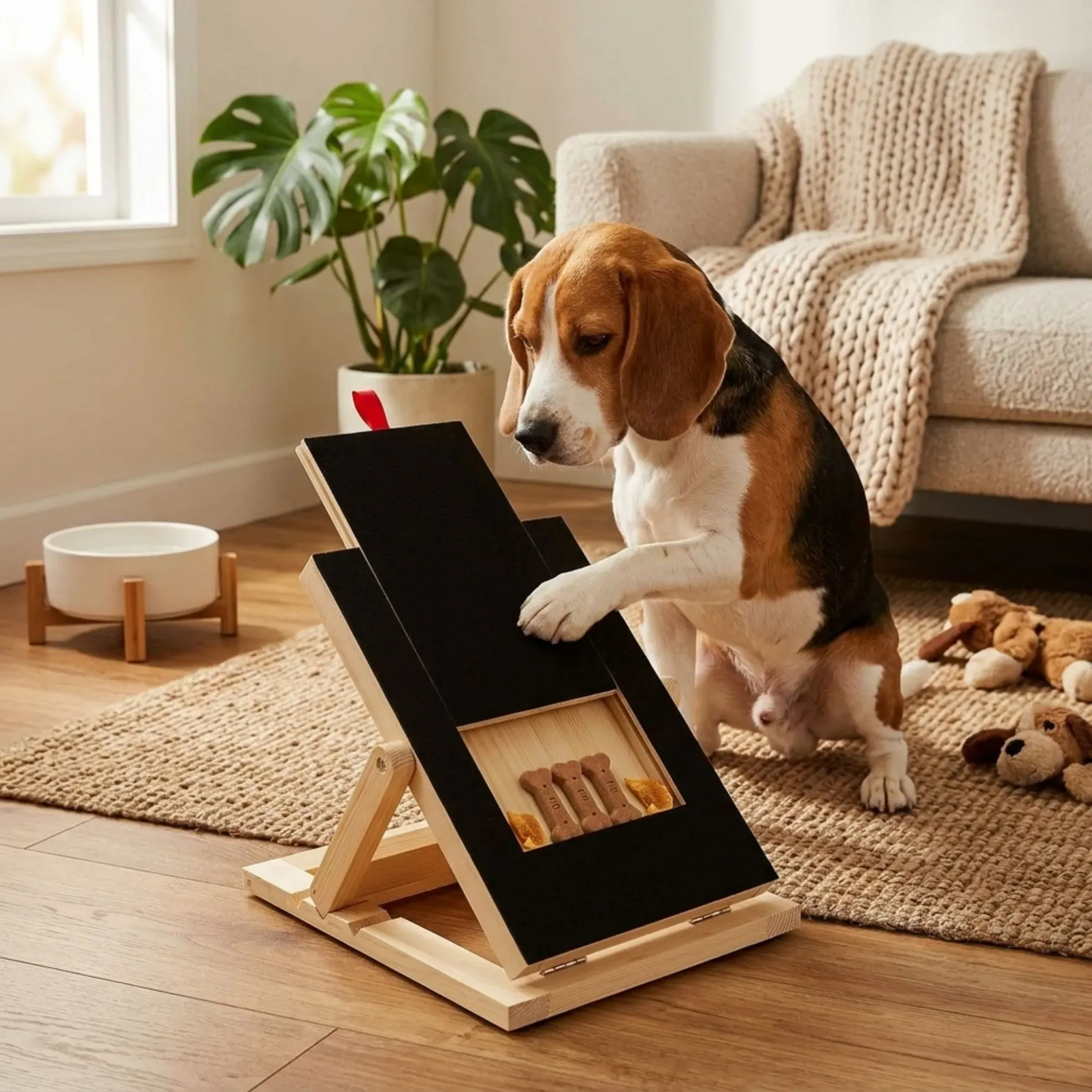 Dog Nail Scratch Board with Treat Drawer 8 CARLA HOME Dog Nail Scratch Board with Snack Box, Height Adjustable Puppy Nail Pet – photo 8