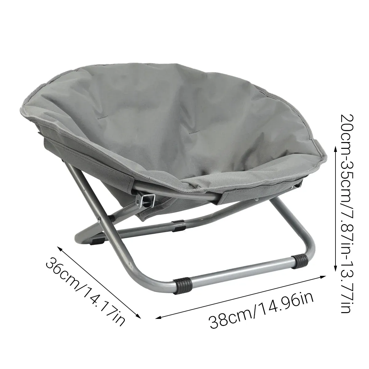 Folding Pet Bed Chair for Cats & Dogs 4 Folding Pet Bed Chair Portable Round Dog Bed Cat Bed Cushion for Pets Indoor Use - Coffee – photo 4