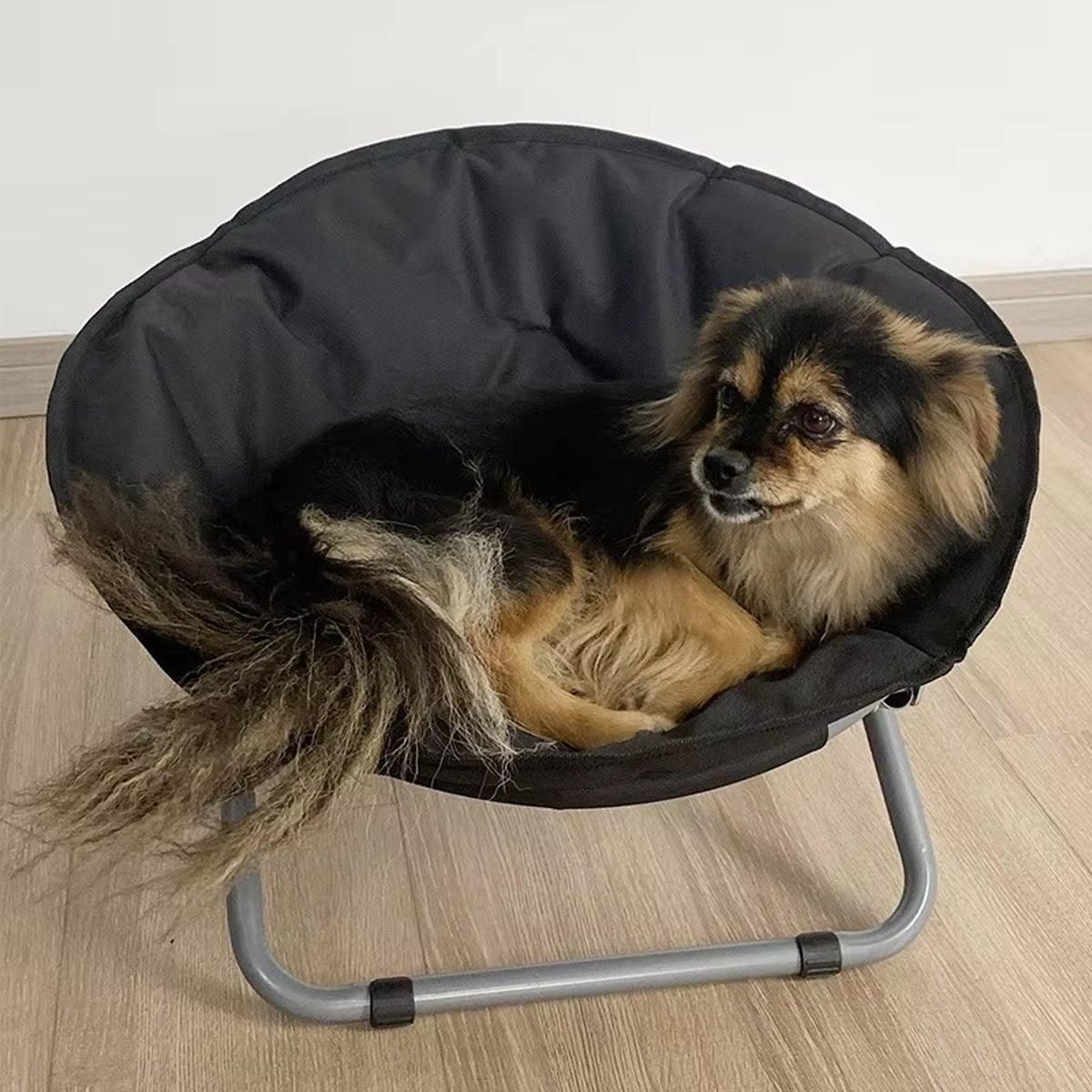 Folding Pet Bed Chair for Cats & Dogs 6 Folding Pet Bed Chair Portable Round Dog Bed Cat Bed Cushion for Pets Indoor Use - Coffee – photo 6