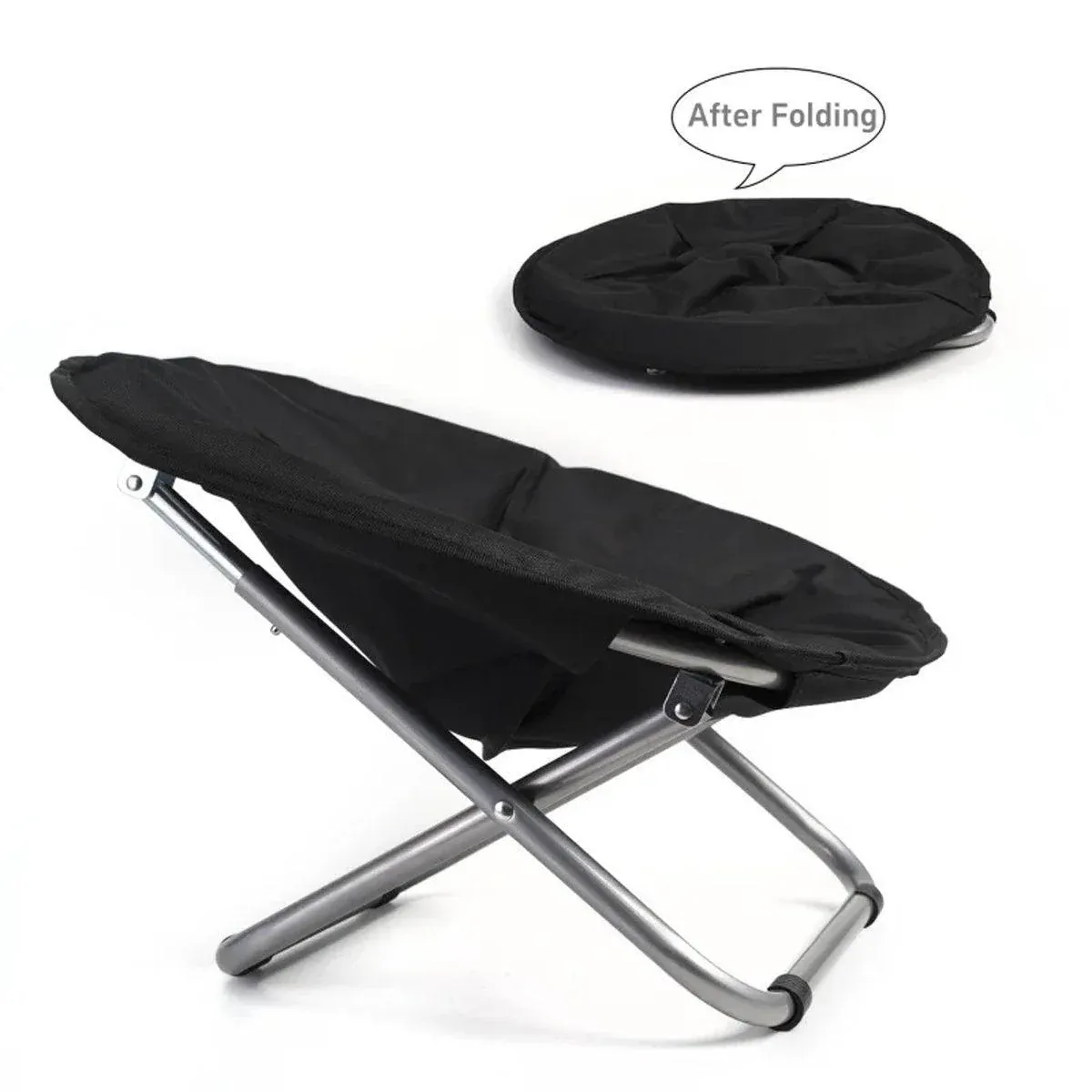 Folding Pet Bed Chair for Cats & Dogs 8 Folding Pet Bed Chair Portable Round Dog Bed Cat Bed Cushion for Pets Indoor Use - Coffee – photo 8