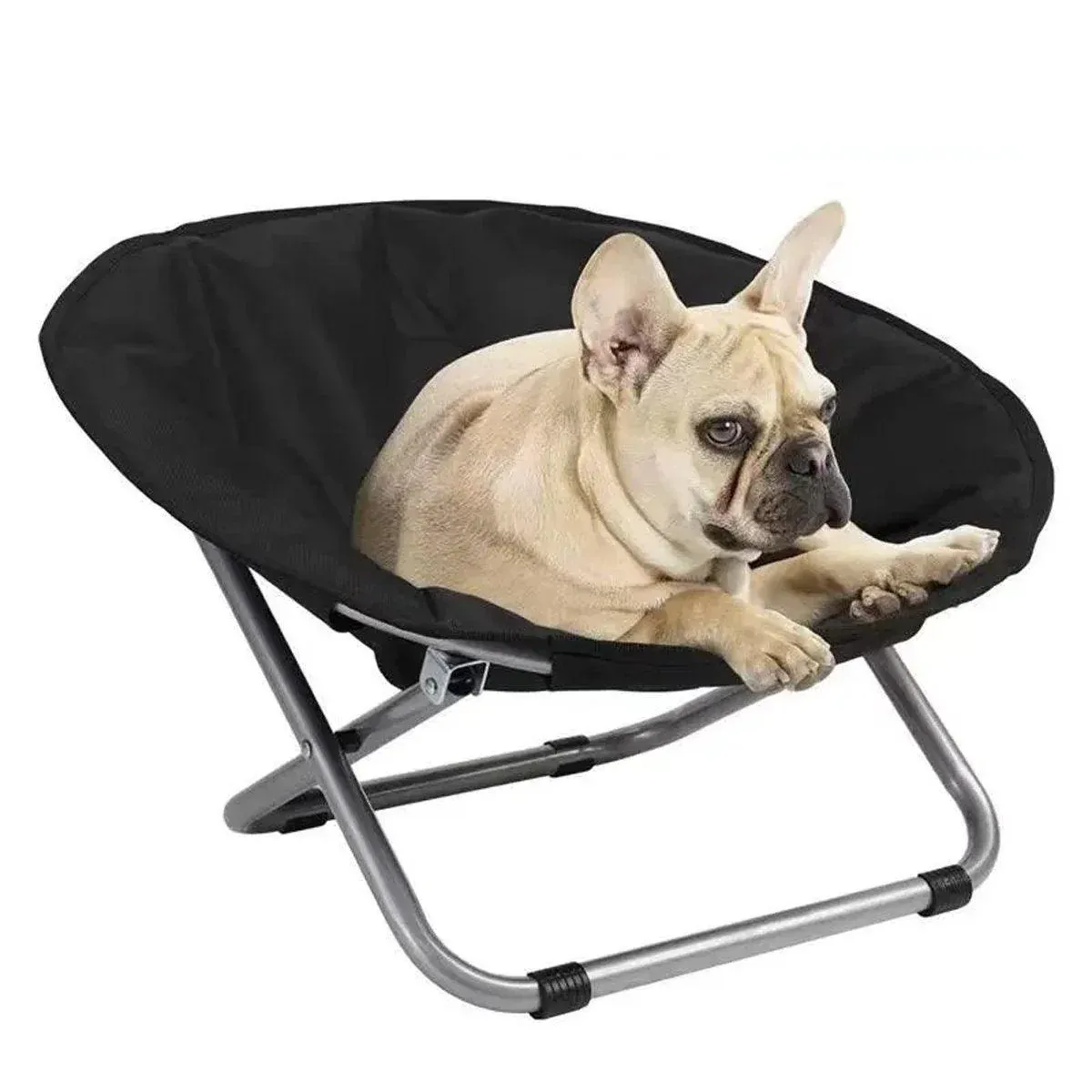 Folding Pet Bed Chair for Cats & Dogs 13 Folding Pet Bed Chair Portable Round Dog Bed Cat Bed Cushion for Pets Indoor Use - Coffee – photo 13