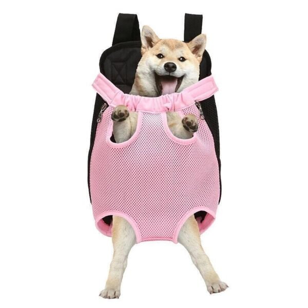 Mesh Pet Carrier Dog Cat Puppy Front Back Backpack Shoulder Carry Sling Pouch Bag - Black – photo 12