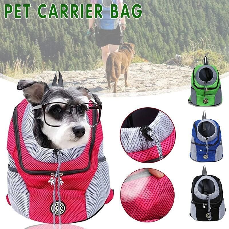 Adjustable Pet Carrier Backpack for Cats & Small Dogs 2 L Size Puppy Travel Mesh Pet Dog Carrier Backpack Front Travel Portable Shoulder Bag - Green – photo 2