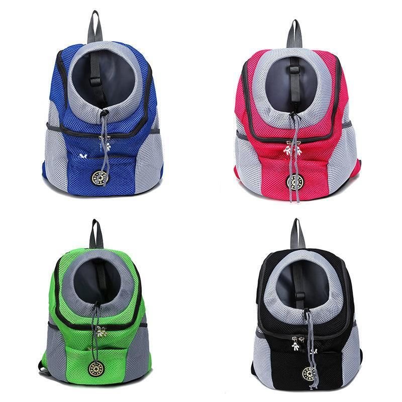 Adjustable Pet Carrier Backpack for Cats & Small Dogs 3 L Size Puppy Travel Mesh Pet Dog Carrier Backpack Front Travel Portable Shoulder Bag - Green – photo 3