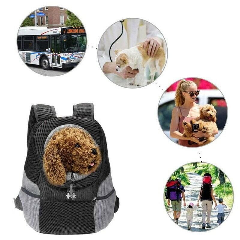 Adjustable Pet Carrier Backpack for Cats & Small Dogs 6 L Size Puppy Travel Mesh Pet Dog Carrier Backpack Front Travel Portable Shoulder Bag - Green – photo 6