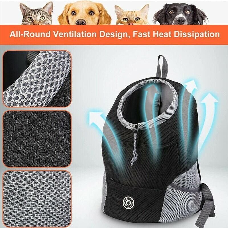 Adjustable Pet Carrier Backpack for Cats & Small Dogs 7 L Size Puppy Travel Mesh Pet Dog Carrier Backpack Front Travel Portable Shoulder Bag - Green – photo 7