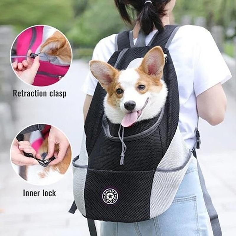 Adjustable Pet Carrier Backpack for Cats & Small Dogs 10 L Size Puppy Travel Mesh Pet Dog Carrier Backpack Front Travel Portable Shoulder Bag - Green – photo 10