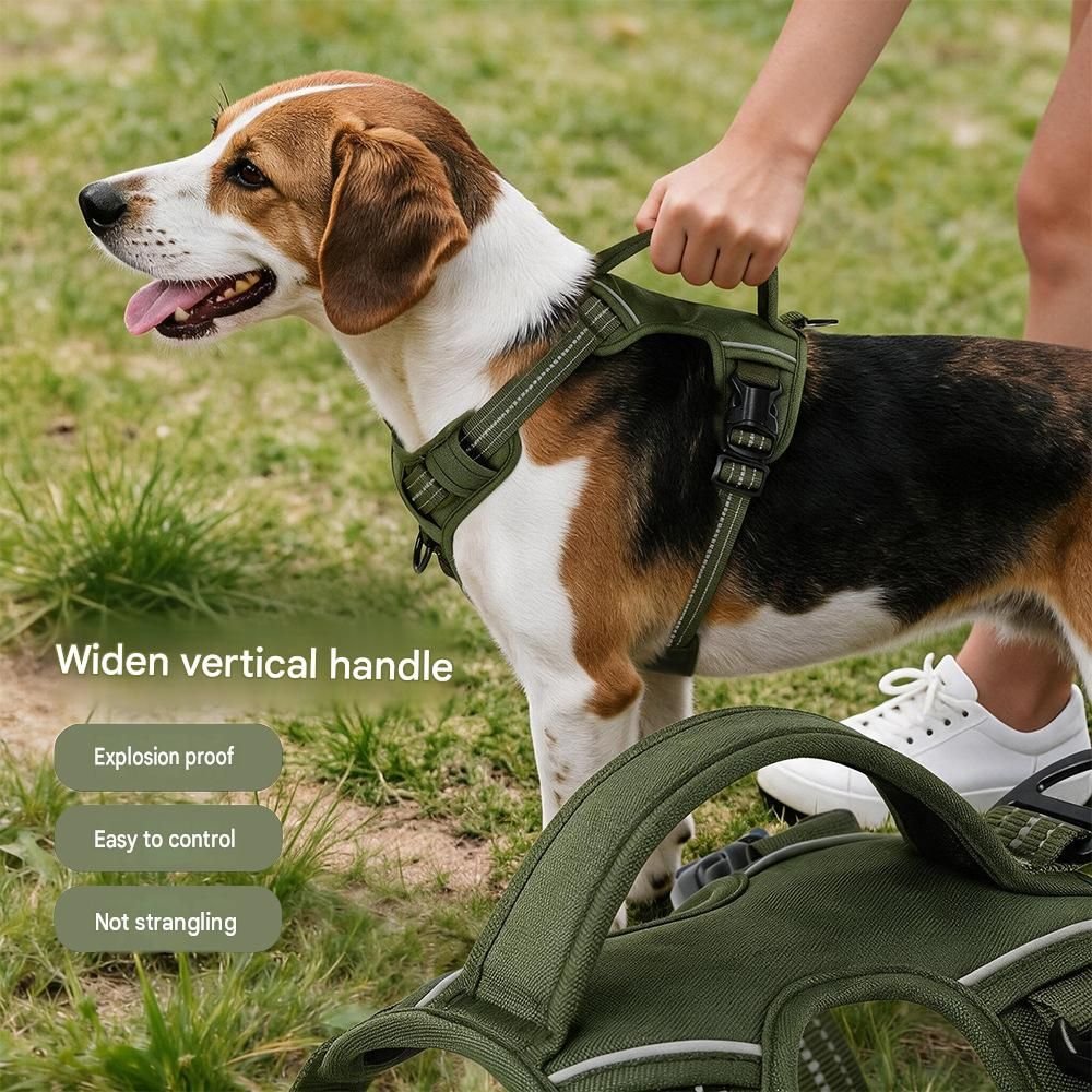 Reflective No Pull Dog Harness & Leash Set 3 XL size Coffee No Pull Dog Harness and Leash Set - Reflective Oxford Fabric Puppy Vest with Control Handle, Adjustable S Size Walking Gear for Small to Medium Dogs, Anti-Pull Training Aid – photo 3