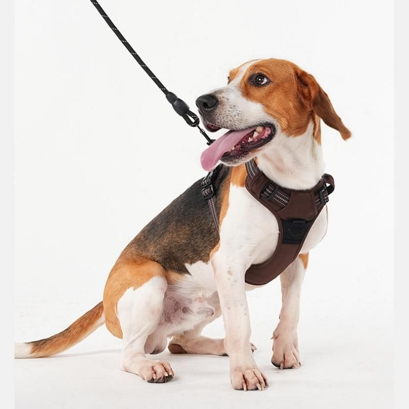 Reflective No Pull Dog Harness & Leash Set 11 XL size Coffee No Pull Dog Harness and Leash Set - Reflective Oxford Fabric Puppy Vest with Control Handle, Adjustable S Size Walking Gear for Small to Medium Dogs, Anti-Pull Training Aid – photo 11