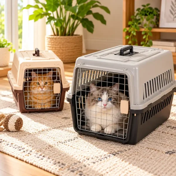Portable Pet Travel Carrier Crate for Dog Cat Rabbit Ventilated Transport Box