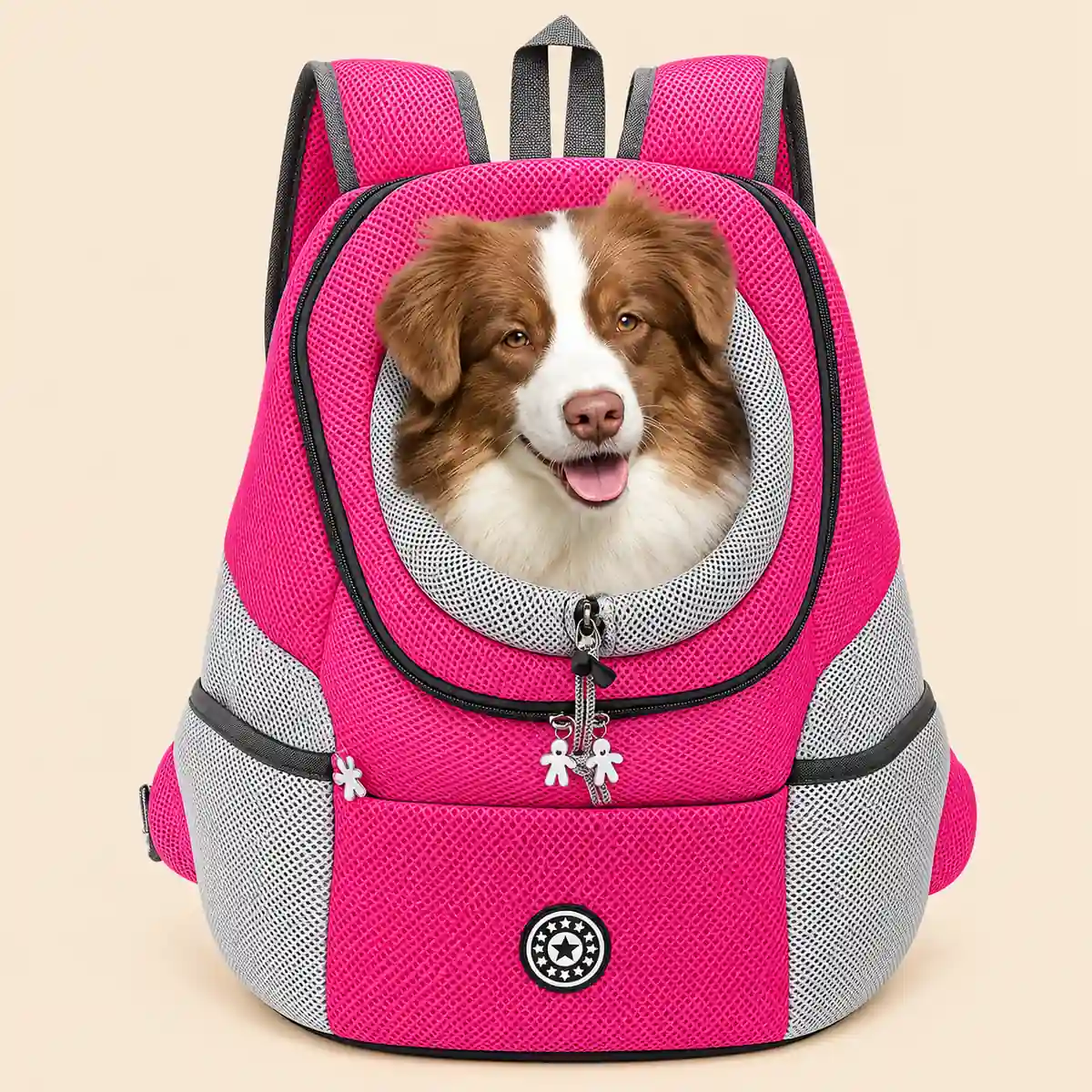 Adjustable Pet Carrier Backpack for Cats & Small Dogs 1 Puppy Travel Mesh Pet Dog Carrier Backpack Front Travel Portable Shoulder Bag